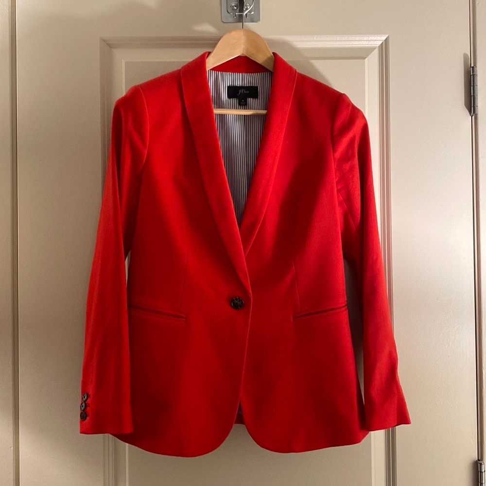 J. Crew Parke Red Wool Blazer